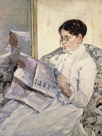Reading 'Le Figaro' By Mary Cassatt Fine Art Print