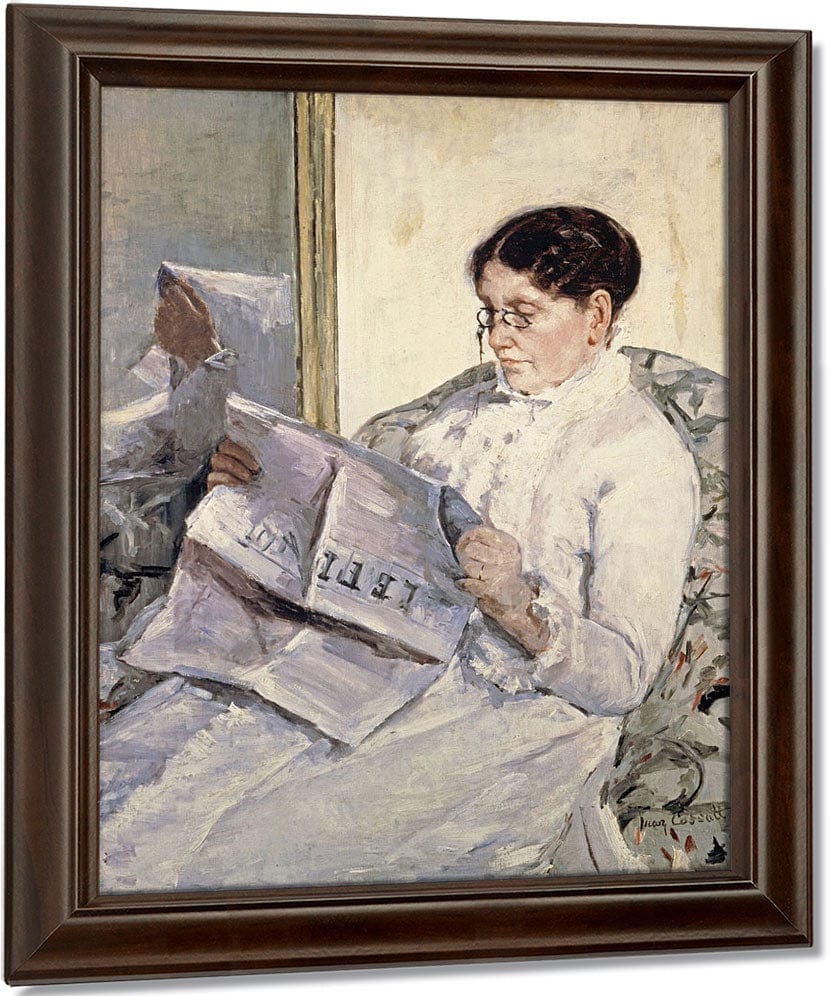 Reading 'Le Figaro' By Mary Cassatt Fine Art Print