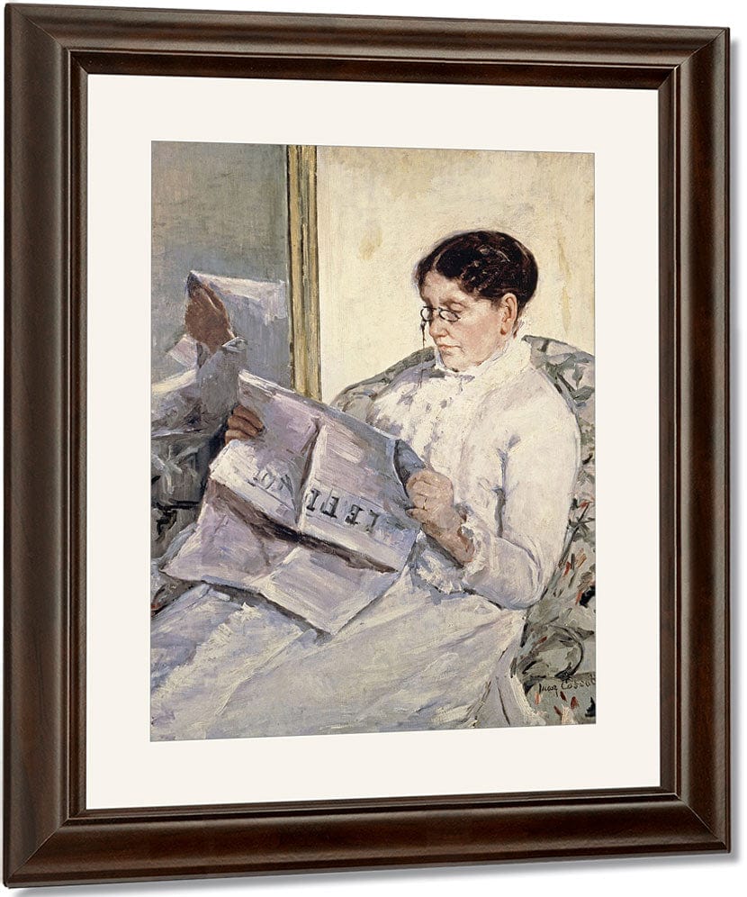 Reading 'Le Figaro' By Mary Cassatt Fine Art Print