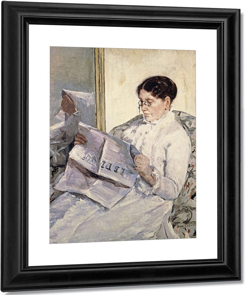 Reading 'Le Figaro' By Mary Cassatt Fine Art Print