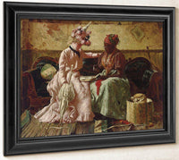 Reading The Cards By Harry Roseland Fine Art Print