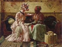 Reading The Cards By Harry Roseland Fine Art Print