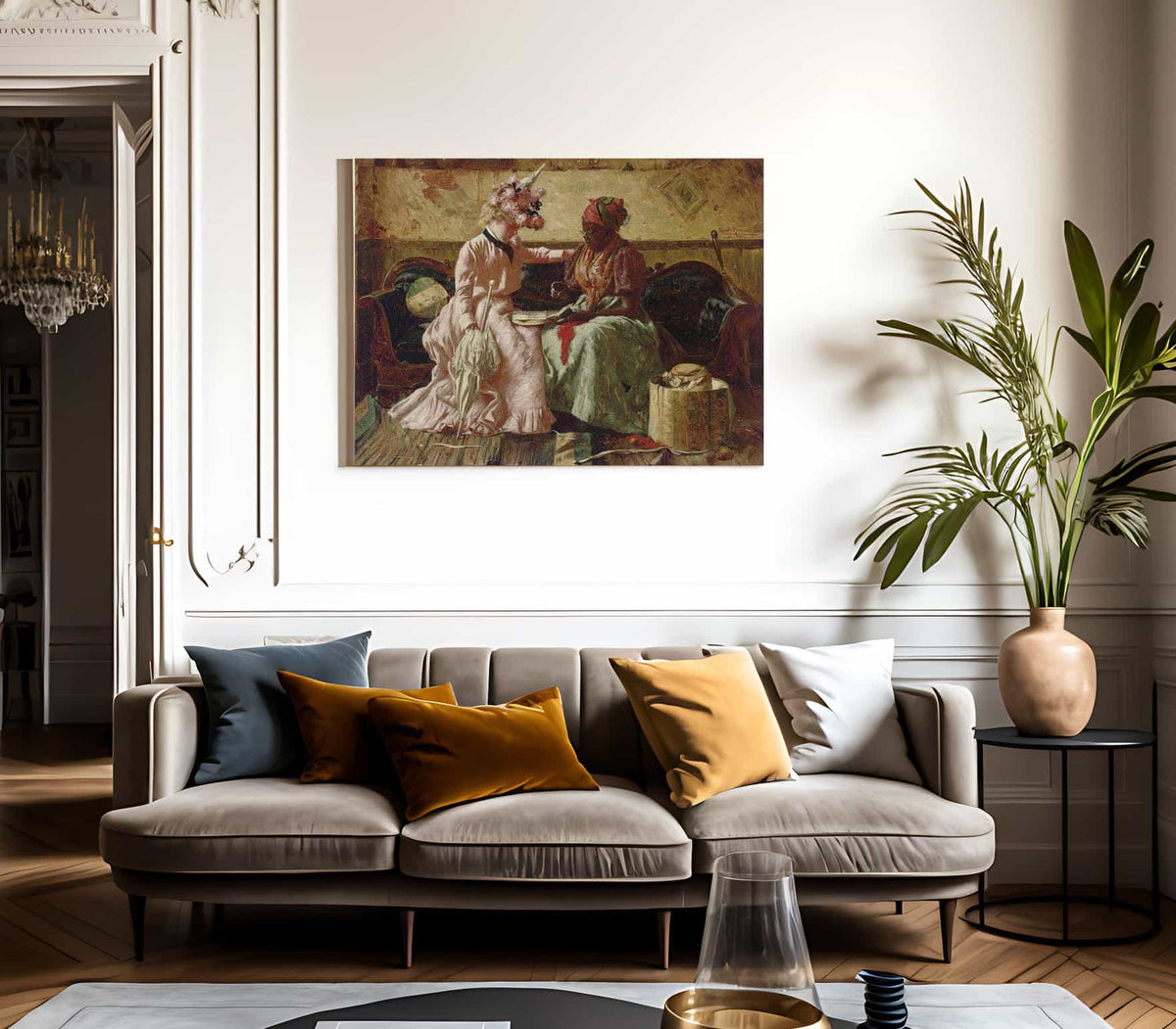 Reading The Cards By Harry Roseland Fine Art Print