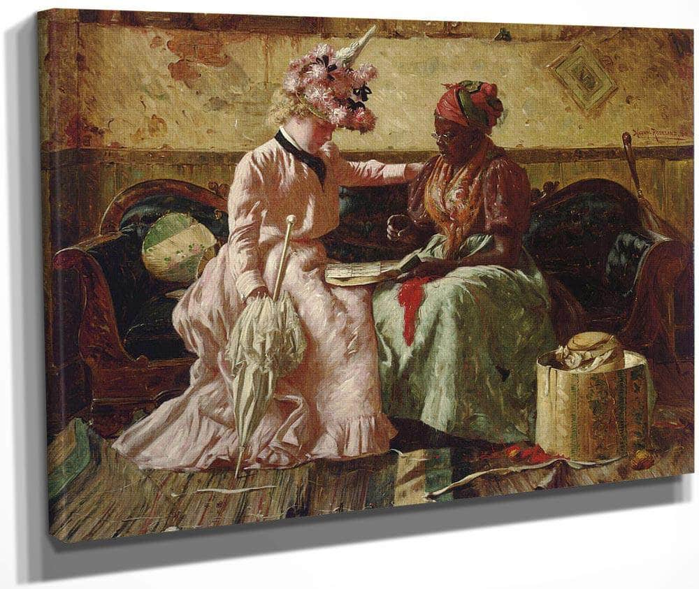 Reading The Cards By Harry Roseland Fine Art Print