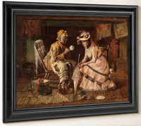 Reading The Tea Leaves By Harry Roseland Fine Art Print