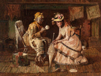 Reading The Tea Leaves By Harry Roseland Fine Art Print