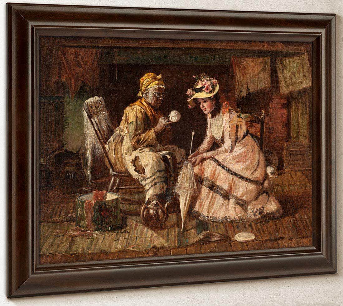 Reading The Tea Leaves By Harry Roseland Fine Art Print