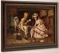 Reading The Tea Leaves By Harry Roseland Fine Art Print