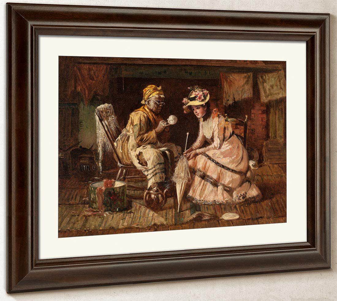 Reading The Tea Leaves By Harry Roseland Fine Art Print