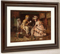 Reading The Tea Leaves By Harry Roseland Fine Art Print