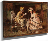 Reading The Tea Leaves By Harry Roseland Fine Art Print