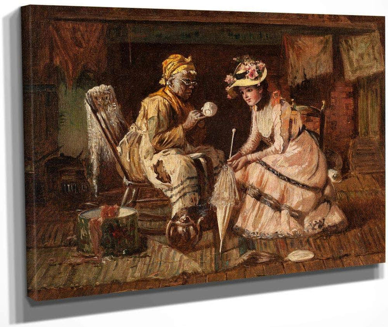 Reading The Tea Leaves By Harry Roseland Fine Art Print