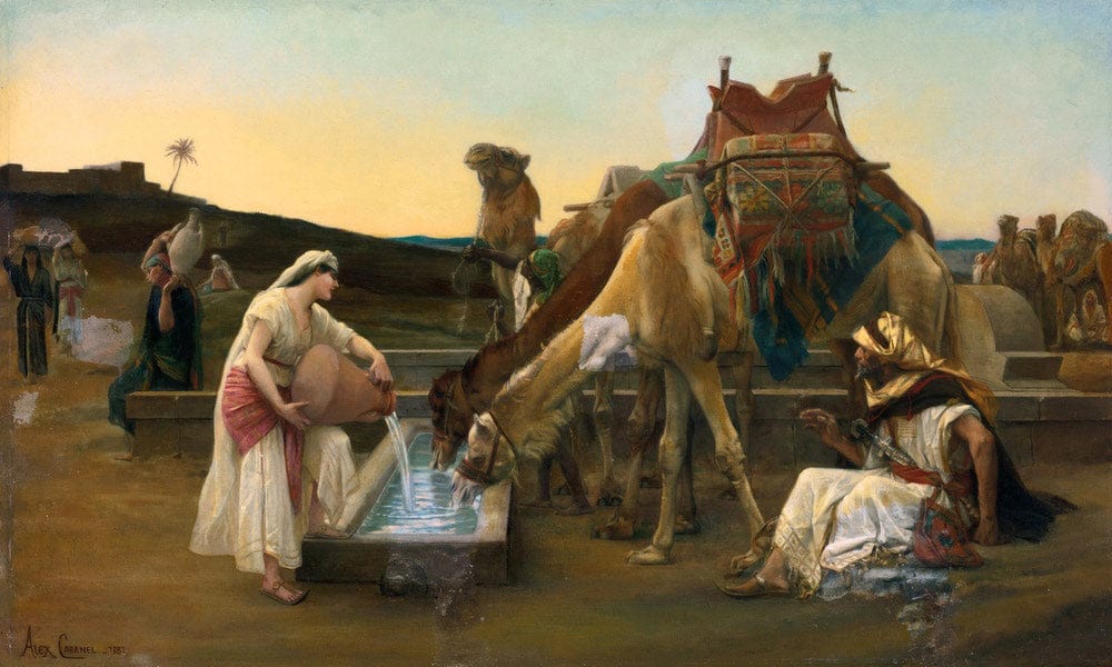 Rebecca Et Eliezer 1883 1 By Alexandre Cabanel Fine Art Print