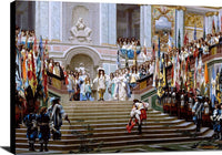 Reception Du Grand Conde A Versailles Painting Jean Leon Gerome Canvas Art Fine Art Print