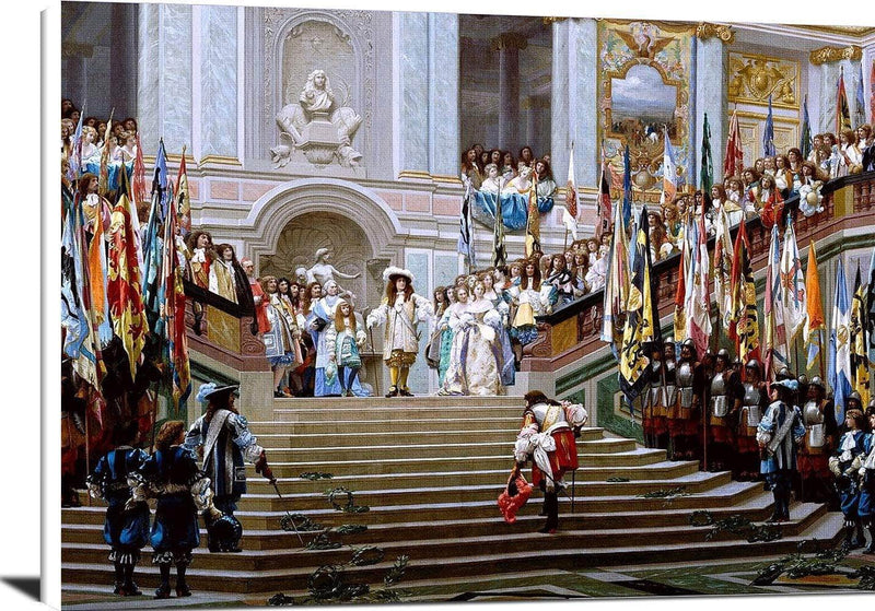 Reception Du Grand Conde A Versailles Painting Jean Leon Gerome Canvas Art Fine Art Print