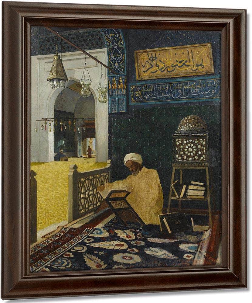 Reciting The Quran Kuran Tilaveti 1910 By Osman Hamdi Bey Fine Art Print