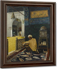 Reciting The Quran Kuran Tilaveti 1910 By Osman Hamdi Bey Fine Art Print