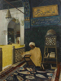Reciting The Quran Kuran Tilaveti 1910 By Osman Hamdi Bey Fine Art Print