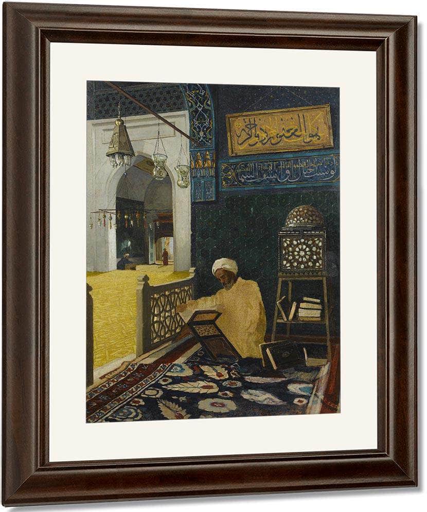 Reciting The Quran Kuran Tilaveti 1910 By Osman Hamdi Bey Fine Art Print