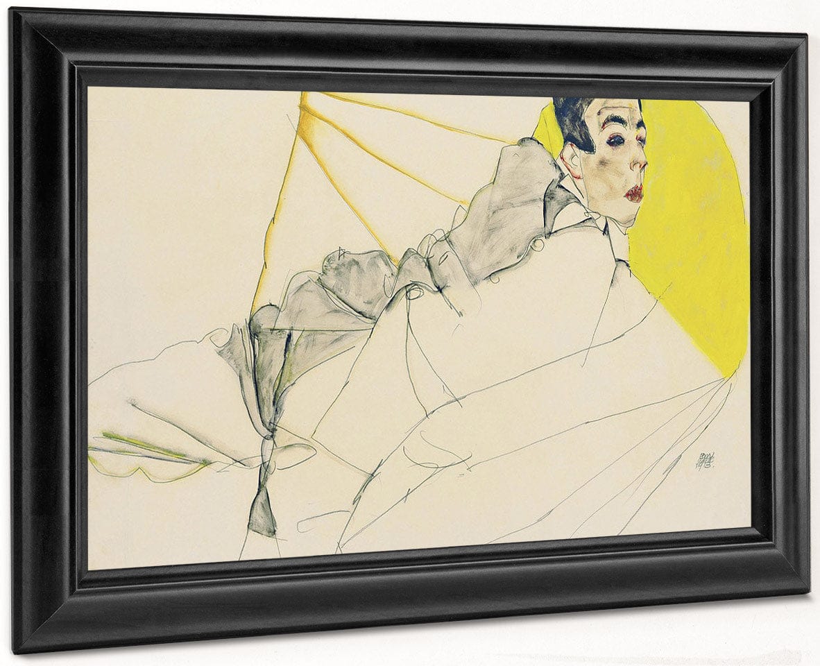 Reclining Boy (Erich Lederer) By Egon Schiele Fine Art Print