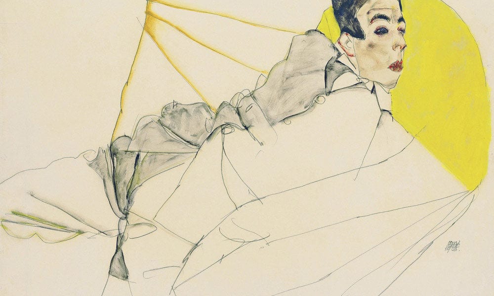 Reclining Boy (Erich Lederer) By Egon Schiele Fine Art Print