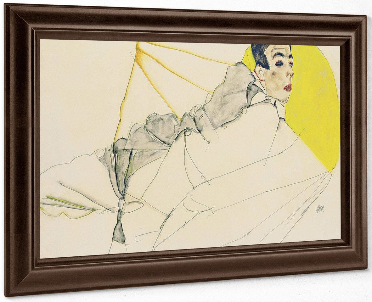 Reclining Boy (Erich Lederer) By Egon Schiele Fine Art Print