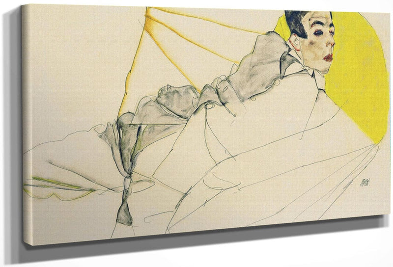 Reclining Boy (Erich Lederer) By Egon Schiele Fine Art Print