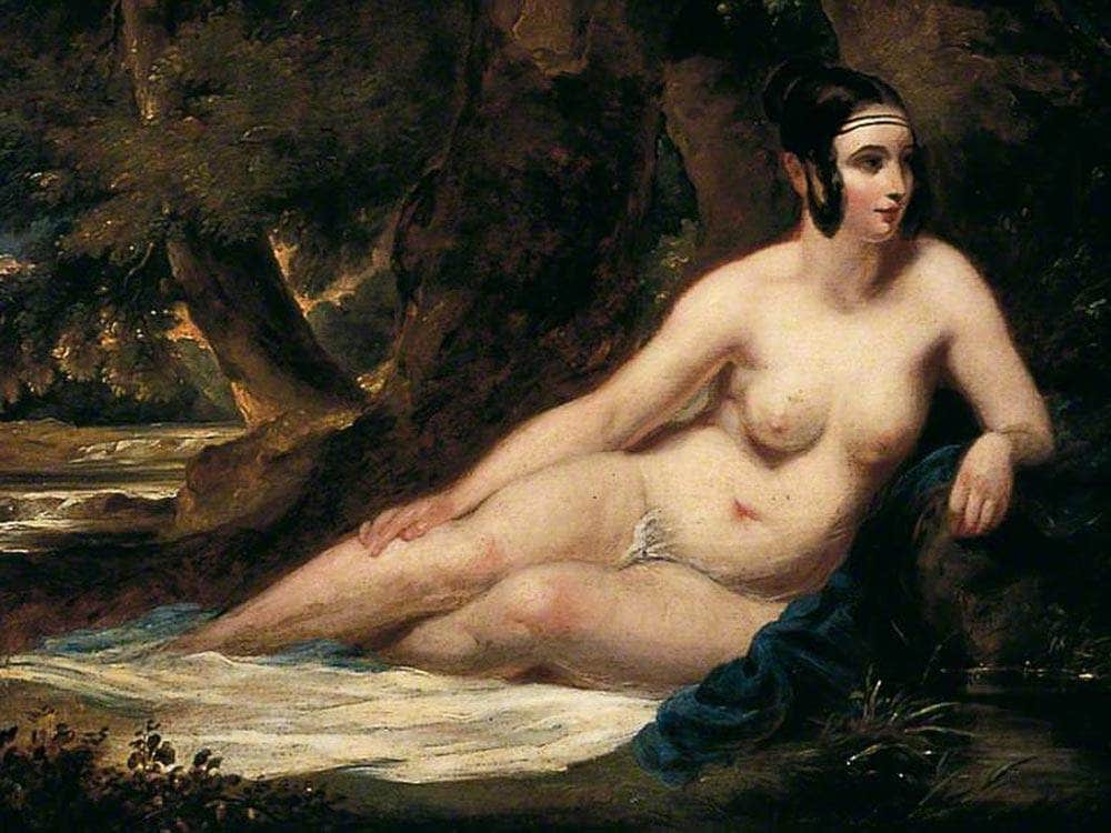 Reclining Female Nude In A Landscape By William Etty Fine Art Print