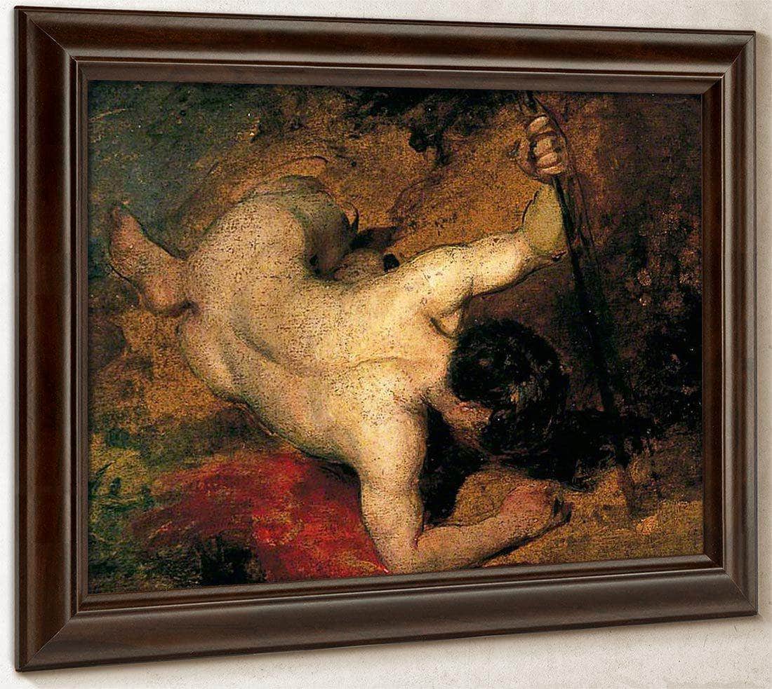 Reclining Male Nude With Spear By William Etty Fine Art Print