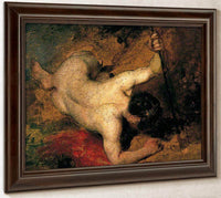 Reclining Male Nude With Spear By William Etty Fine Art Print