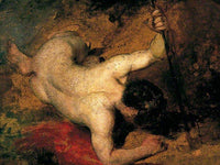 Reclining Male Nude With Spear By William Etty Fine Art Print