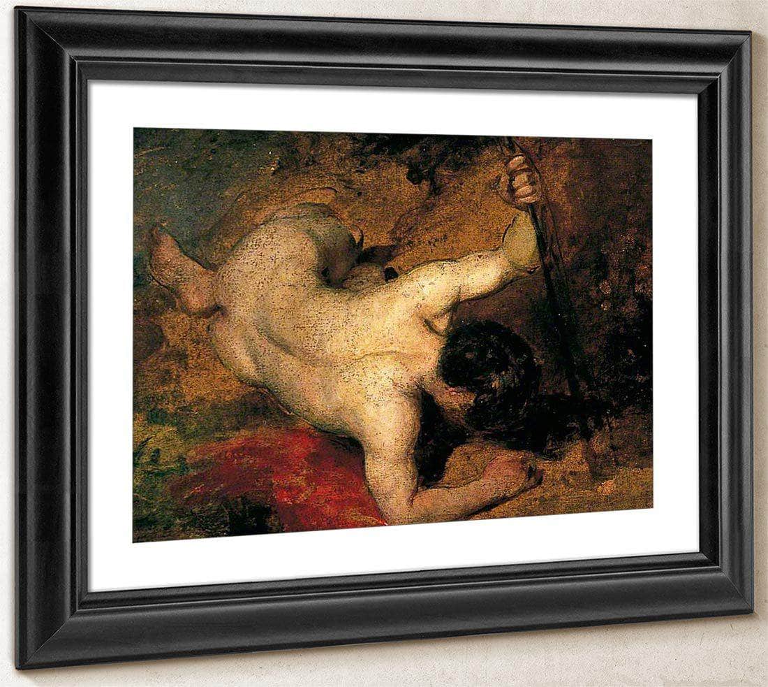 Reclining Male Nude With Spear By William Etty Fine Art Print
