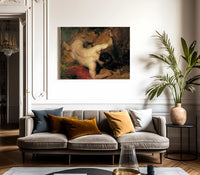 Reclining Male Nude With Spear By William Etty Fine Art Print