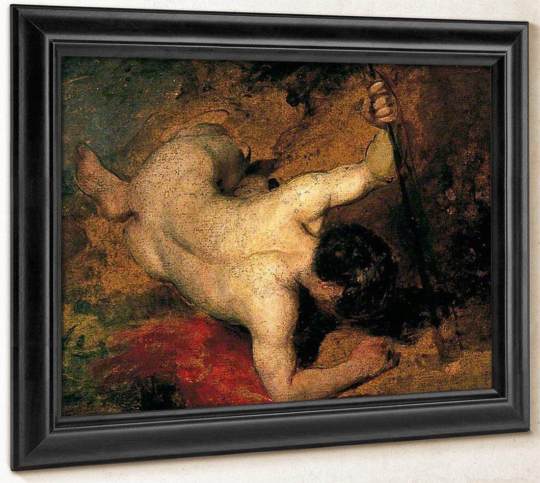 Reclining Male Nude With Spear By William Etty Fine Art Print
