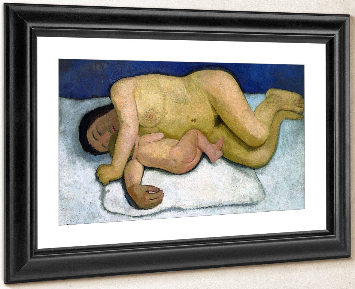 Reclining Mother And Child 2 1906 By Paula Modersohn Becker Fine Art Print