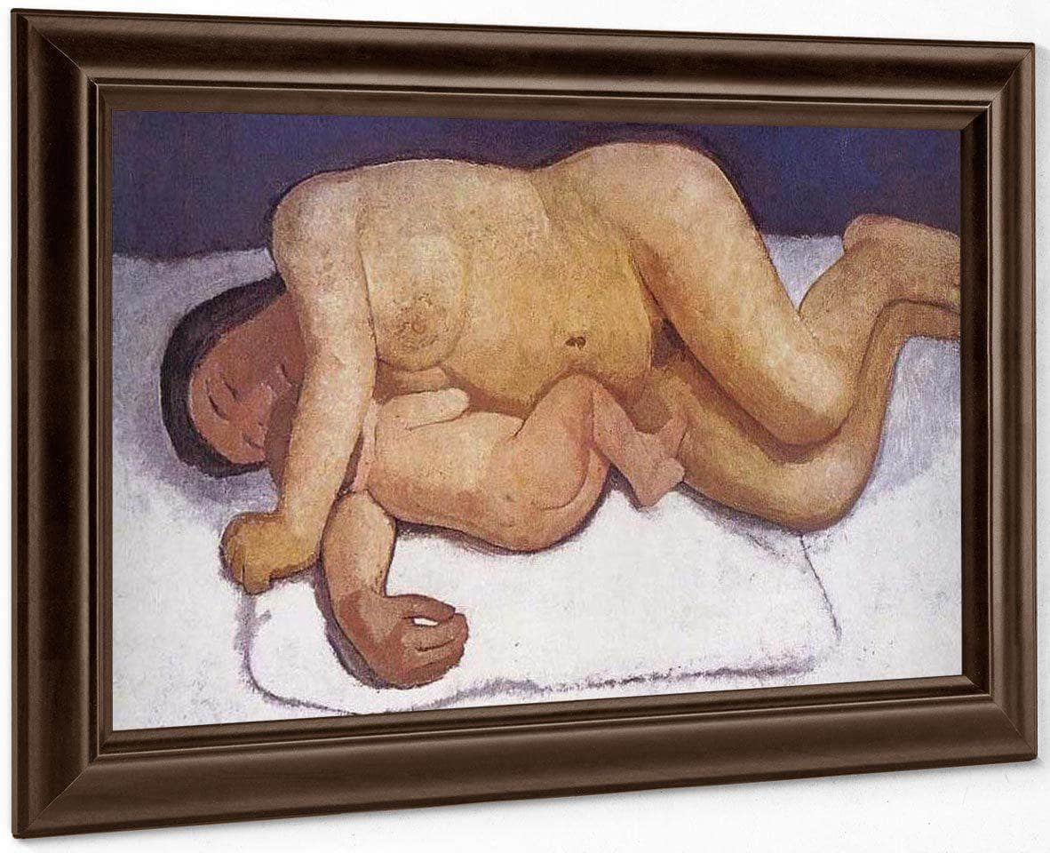 Reclining Mother And Child By Paula Modersohn Becker Fine Art Print