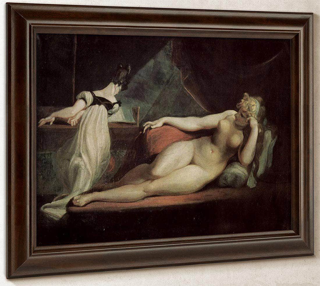 Reclining Nude And Piano Teacher By Henry Fuseli Fine Art Print