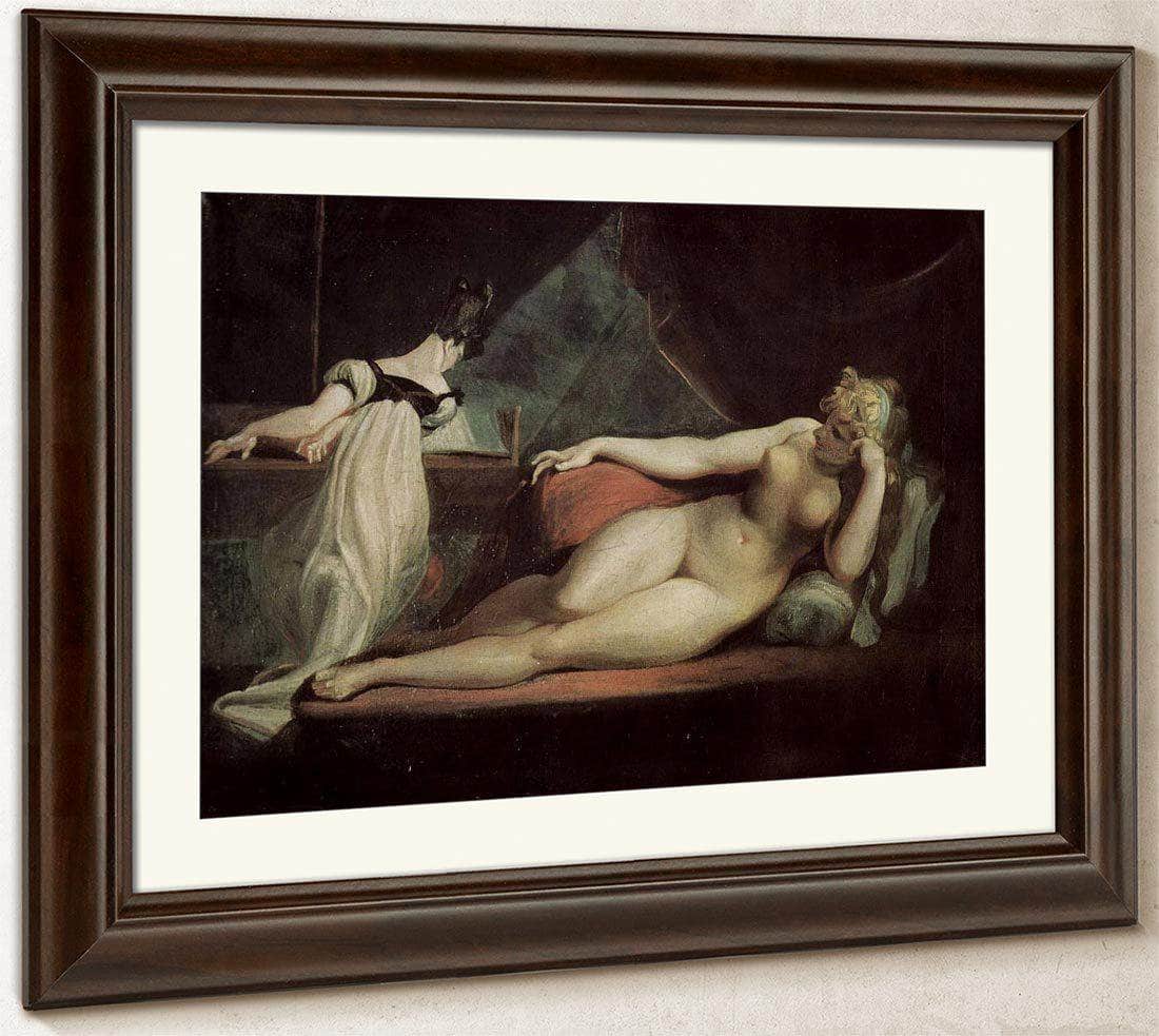 Reclining Nude And Piano Teacher By Henry Fuseli Fine Art Print