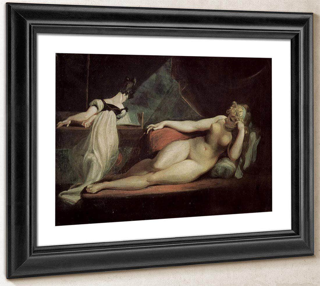 Reclining Nude And Piano Teacher By Henry Fuseli Fine Art Print