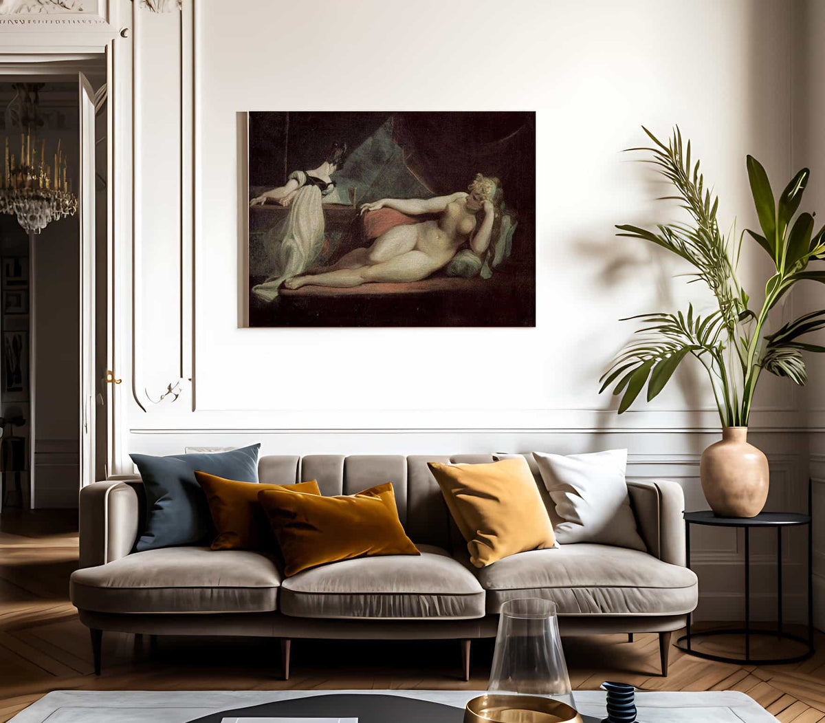 Reclining Nude And Piano Teacher By Henry Fuseli Fine Art Print