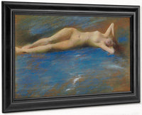 Reclining Nude Figure Of A Girl By Thomas Wilmer Dewing Fine Art Print