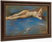 Reclining Nude Figure Of A Girl By Thomas Wilmer Dewing Fine Art Print