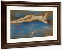 Reclining Nude Figure Of A Girl By Thomas Wilmer Dewing Fine Art Print