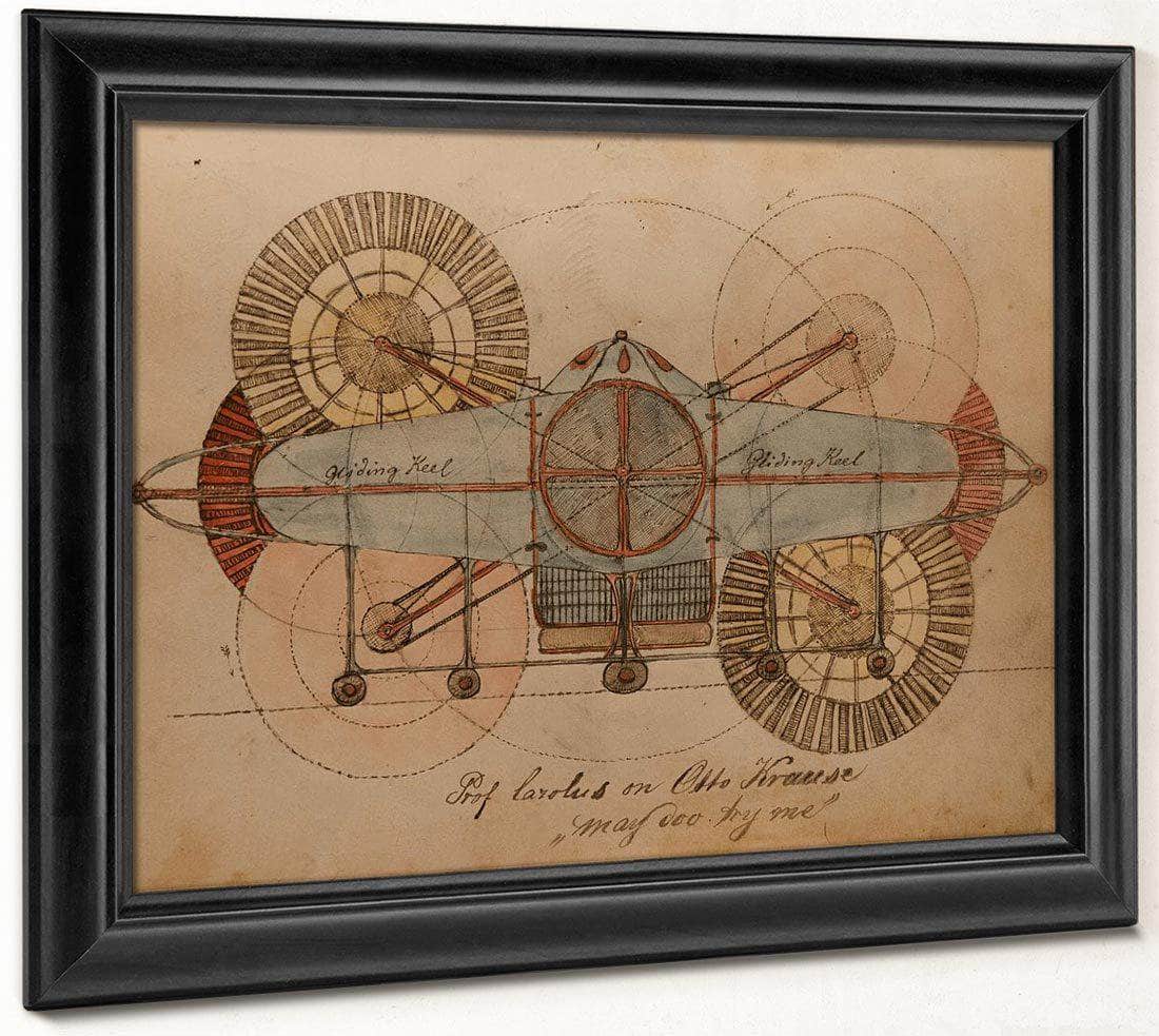 Recolections Part 2 Prof Carolus On Otto Krause 1900 By Charles Dellschau Fine Art Print