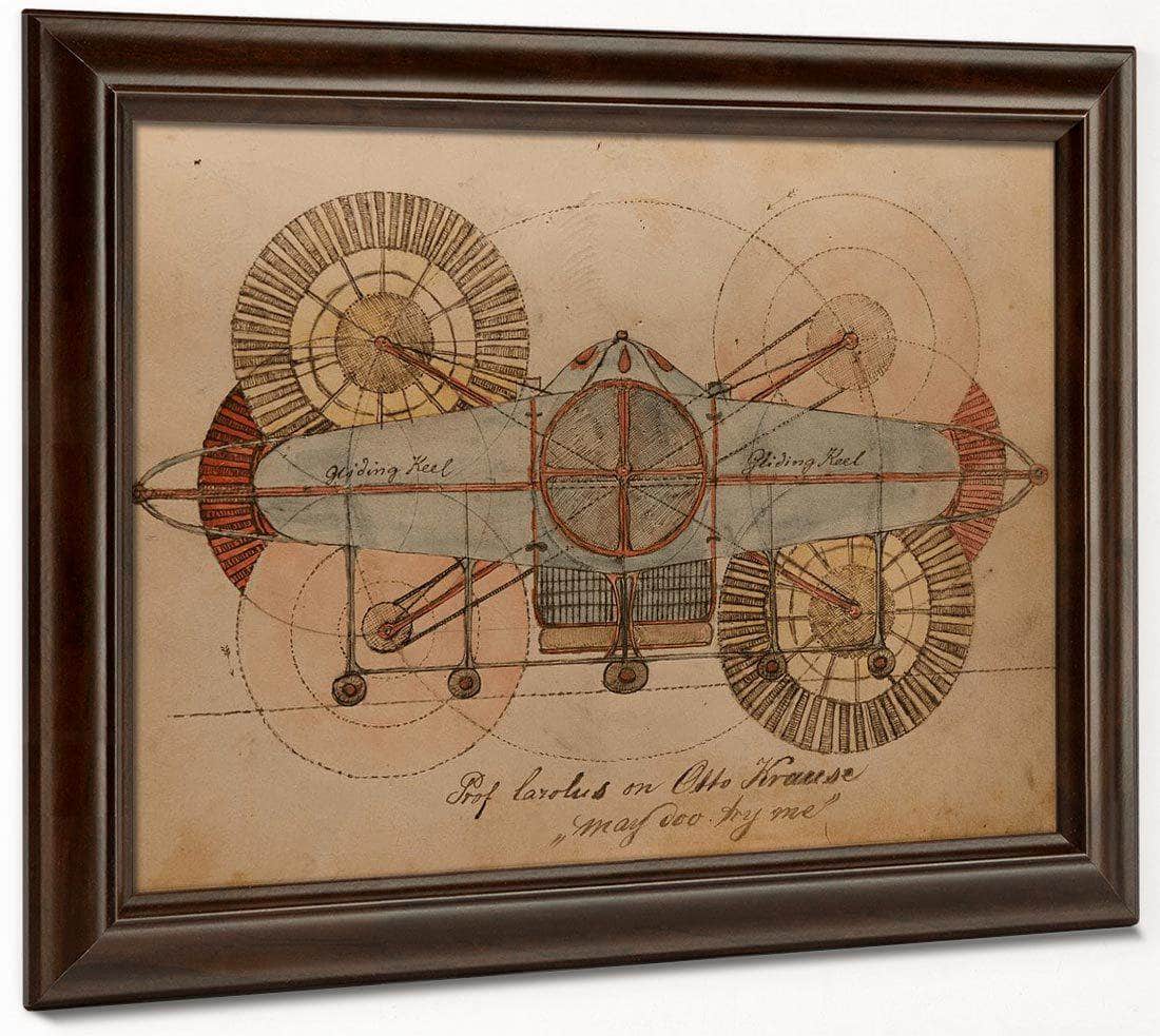 Recolections Part 2 Prof Carolus On Otto Krause 1900 By Charles Dellschau Fine Art Print