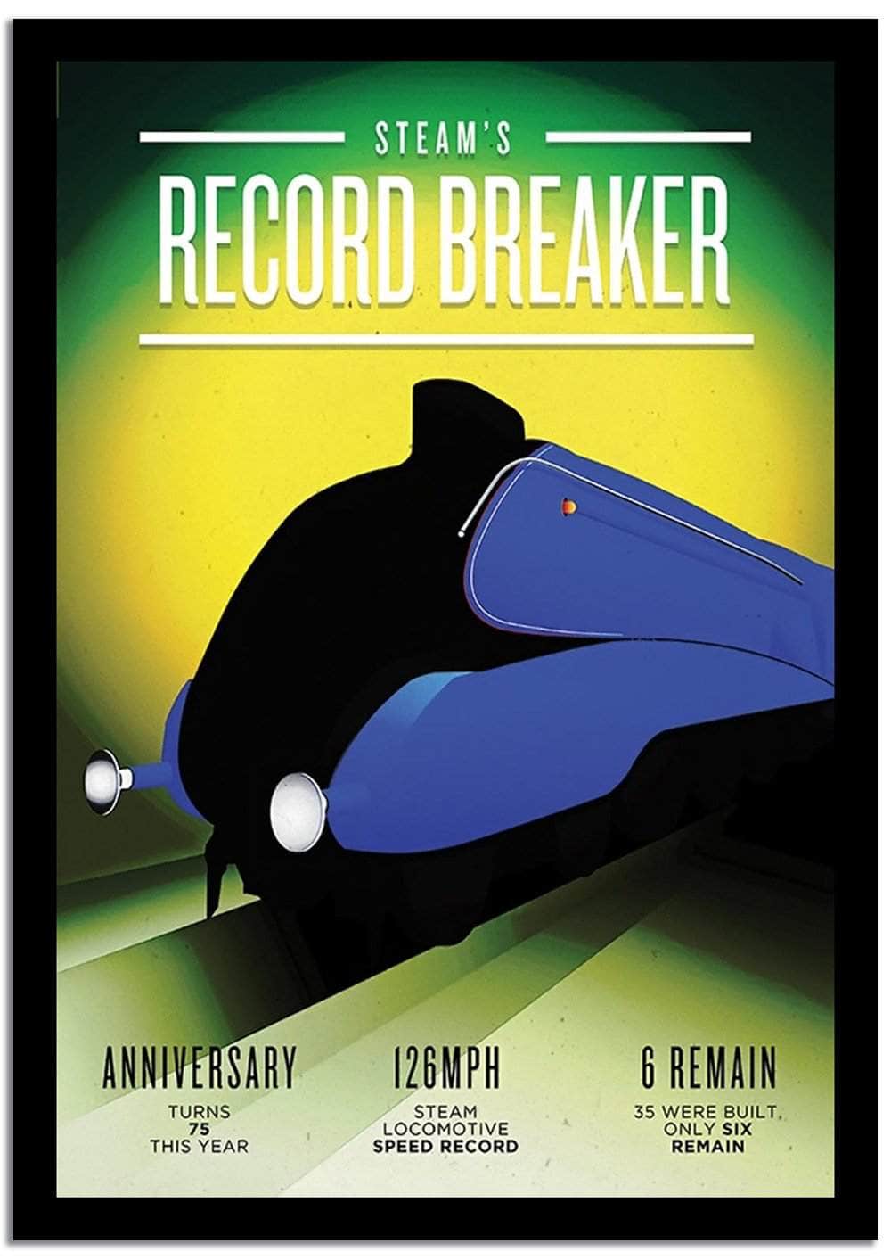 Record Breakr  Vintage Poster Fine Art Print