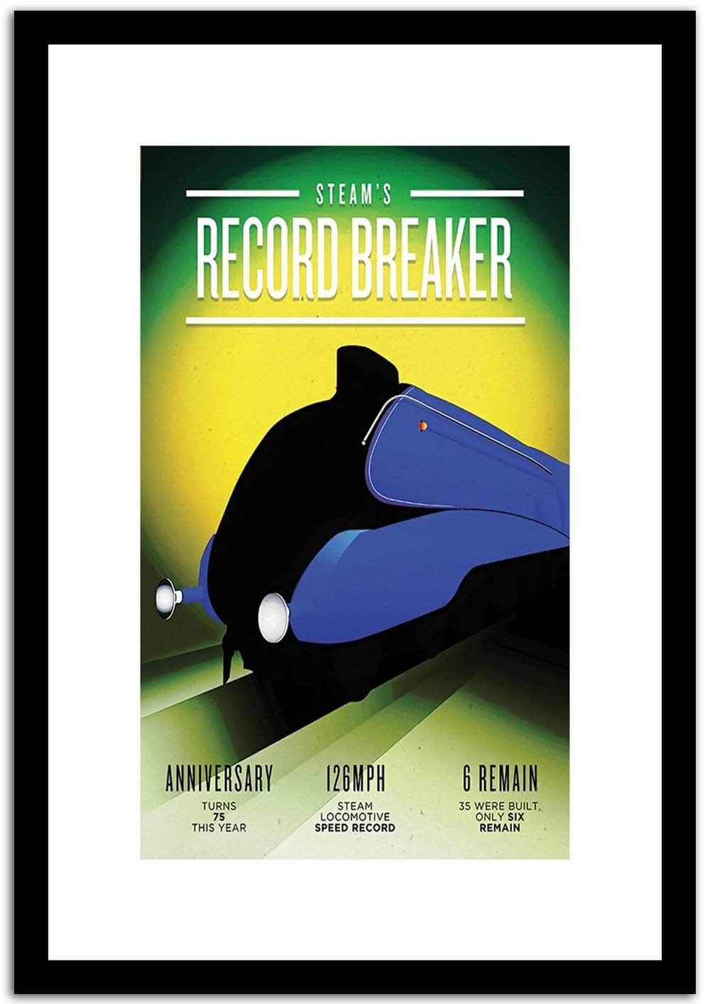 Record Breakr  Vintage Poster Fine Art Print