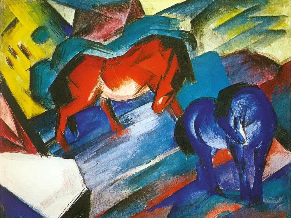 Red And Blue Horse By Franz Marc Fine Art Print