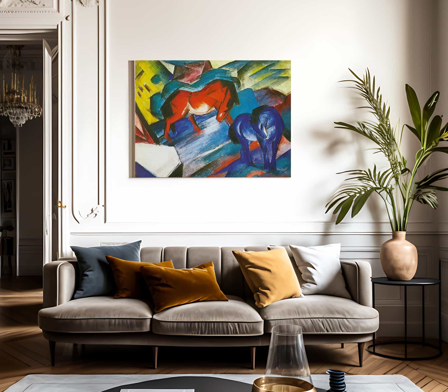 Red And Blue Horse By Franz Marc Fine Art Print