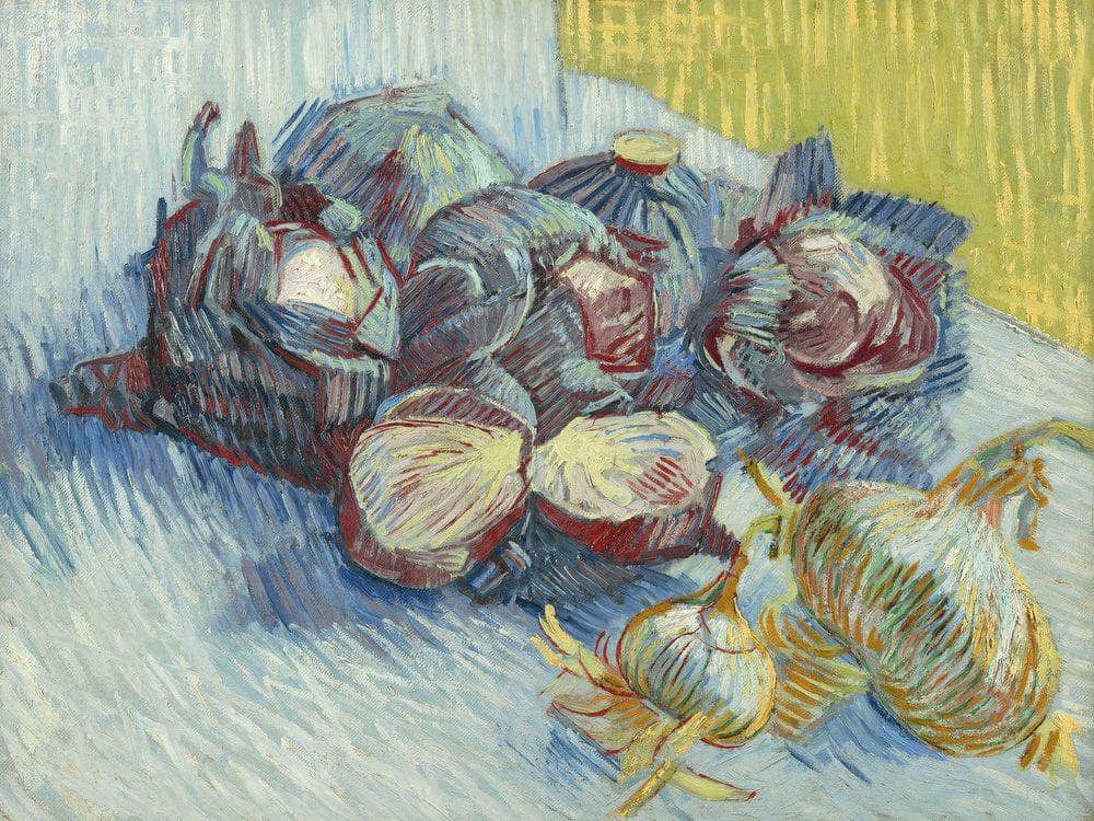 Red Cabbages And Onions By Vincent Van Gogh Fine Art Print